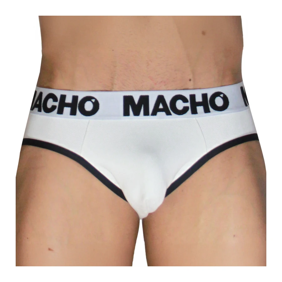 MACHO - MCH006 SLIP CLÁSSICO BRANCO + PRETO XL